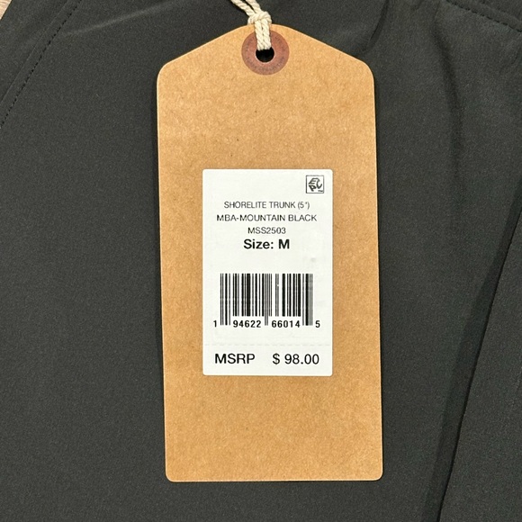 NEW Faherty Shorelite Lined Trunk (5") - Mountain Black Size Medium - Picture 5 of 15